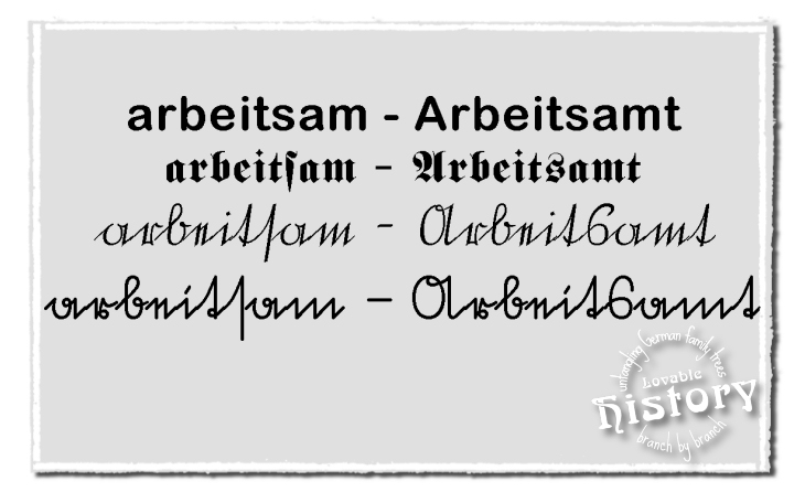 With a little bit of practice you'll be able to deal with Old German script. [www.lovablehistory.com]